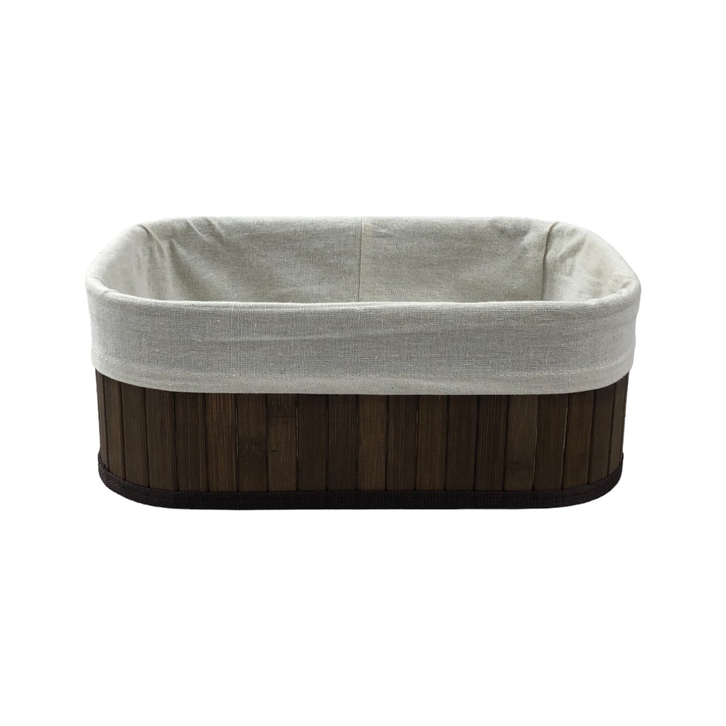 Cesta De Bambú Para Ropa 32x22x12cm